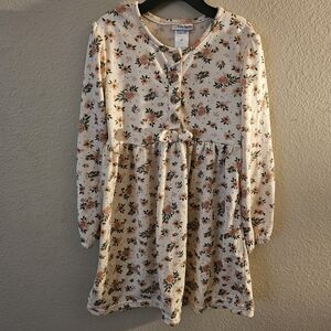 Daisy Fuentes Kids Dress with Cream and Floral Design Chic Casual